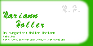 mariann holler business card